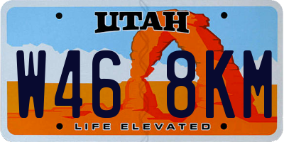 UT license plate W468KM