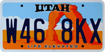 UT license plate W468KX