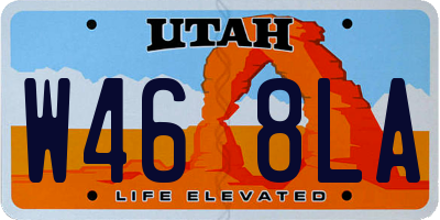 UT license plate W468LA