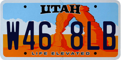 UT license plate W468LB