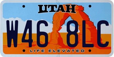 UT license plate W468LC
