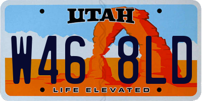 UT license plate W468LD
