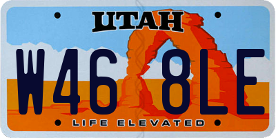 UT license plate W468LE
