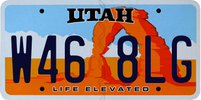 UT license plate W468LG