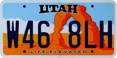 UT license plate W468LH