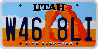 UT license plate W468LI