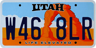 UT license plate W468LR