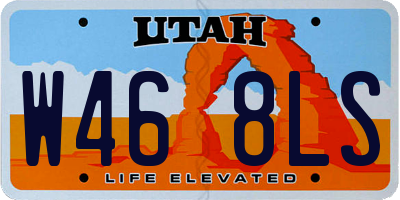 UT license plate W468LS