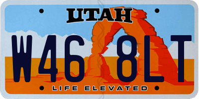 UT license plate W468LT