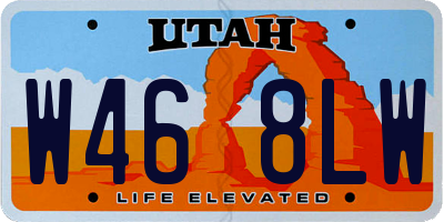 UT license plate W468LW