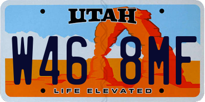 UT license plate W468MF