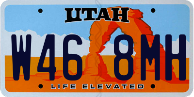 UT license plate W468MH