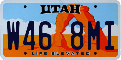UT license plate W468MI