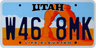 UT license plate W468MK