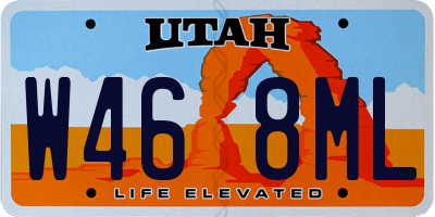 UT license plate W468ML
