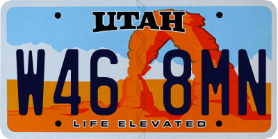 UT license plate W468MN