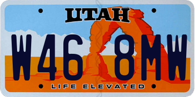 UT license plate W468MW