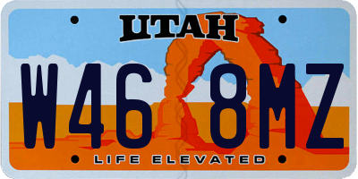 UT license plate W468MZ