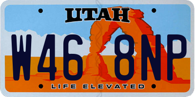 UT license plate W468NP