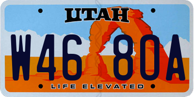 UT license plate W468OA