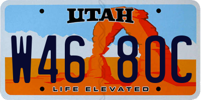 UT license plate W468OC