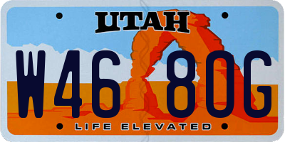 UT license plate W468OG