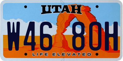 UT license plate W468OH