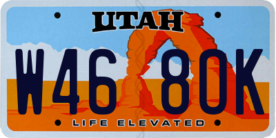 UT license plate W468OK