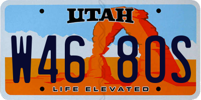 UT license plate W468OS