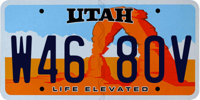 UT license plate W468OV