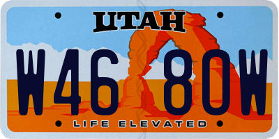 UT license plate W468OW