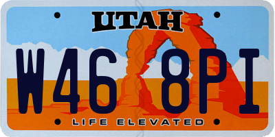 UT license plate W468PI