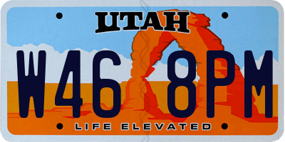 UT license plate W468PM