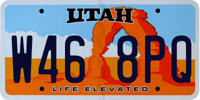 UT license plate W468PQ