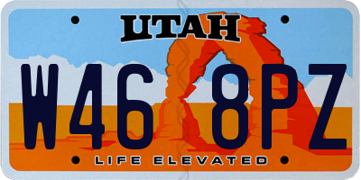 UT license plate W468PZ