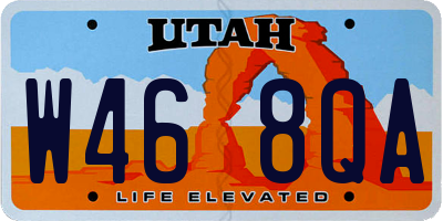 UT license plate W468QA