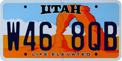 UT license plate W468QB