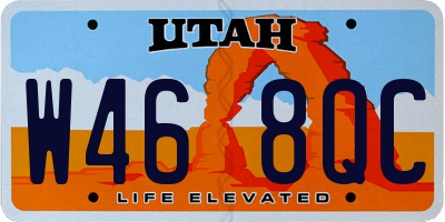 UT license plate W468QC