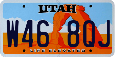 UT license plate W468QJ