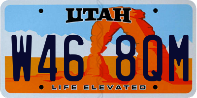 UT license plate W468QM
