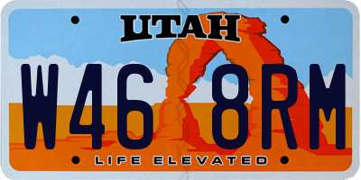 UT license plate W468RM