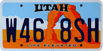 UT license plate W468SH