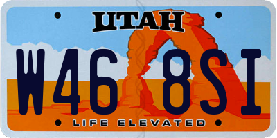 UT license plate W468SI