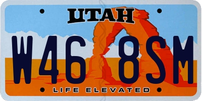 UT license plate W468SM