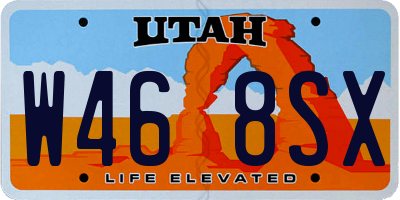 UT license plate W468SX