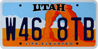 UT license plate W468TB