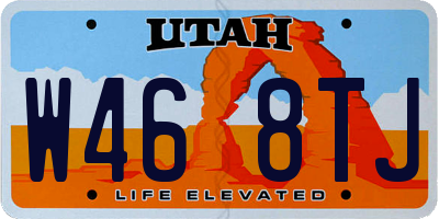 UT license plate W468TJ