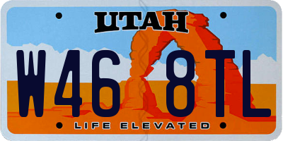 UT license plate W468TL