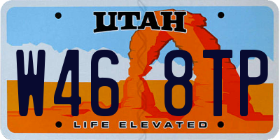 UT license plate W468TP