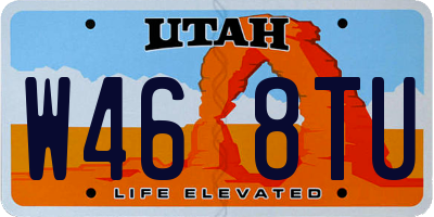 UT license plate W468TU
